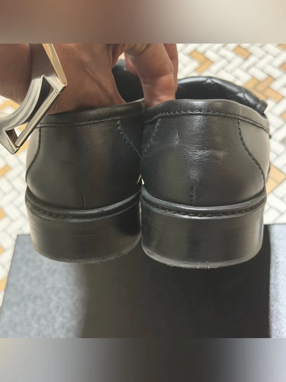CHANEL Black Quilted Leather Loafers Gold CC Emblem